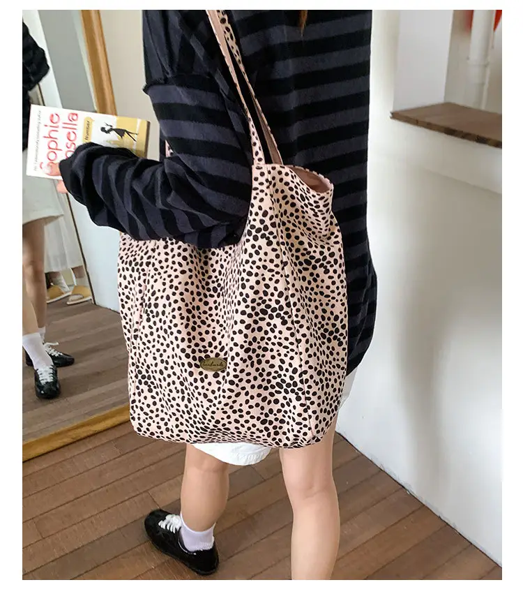 Women Canvas Tote Bag Pink 2025 Summer Large Capacity — feature 15