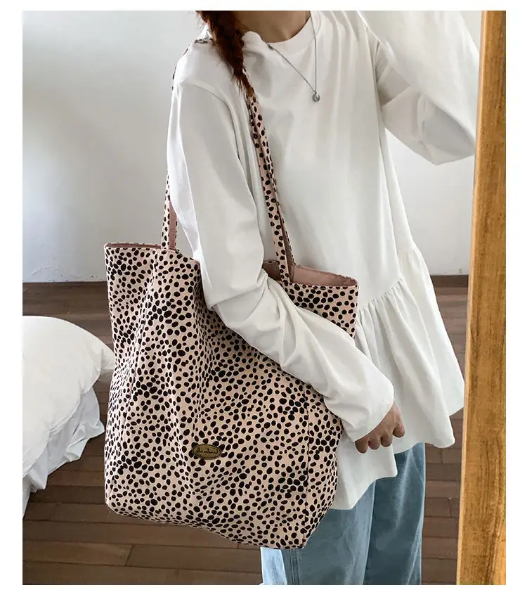 Women Canvas Tote Bag Pink 2025 Summer Large Capacity — feature 16