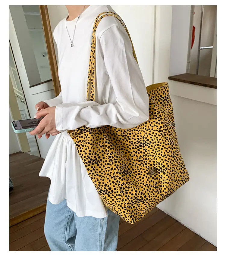 Women Canvas Tote Bag Pink 2025 Summer Large Capacity — feature 17