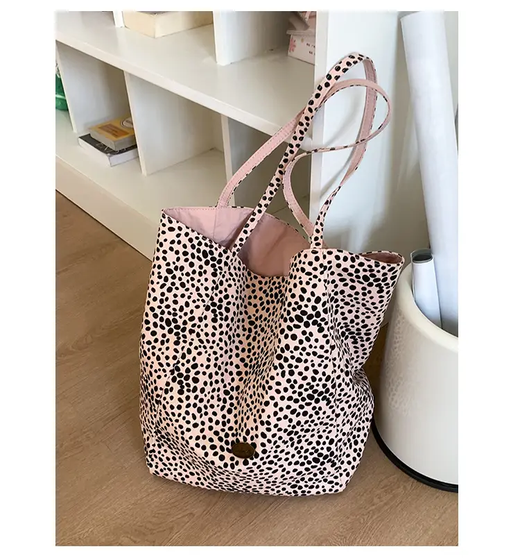 Women Canvas Tote Bag Pink 2025 Summer Large Capacity — feature 24