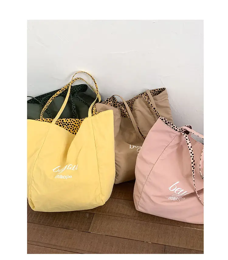 Women Canvas Tote Bag Pink 2025 Summer Large Capacity — feature 4