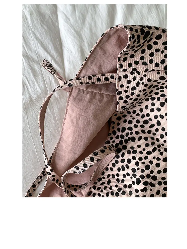 Women Canvas Tote Bag Pink 2025 Summer Large Capacity — feature 6