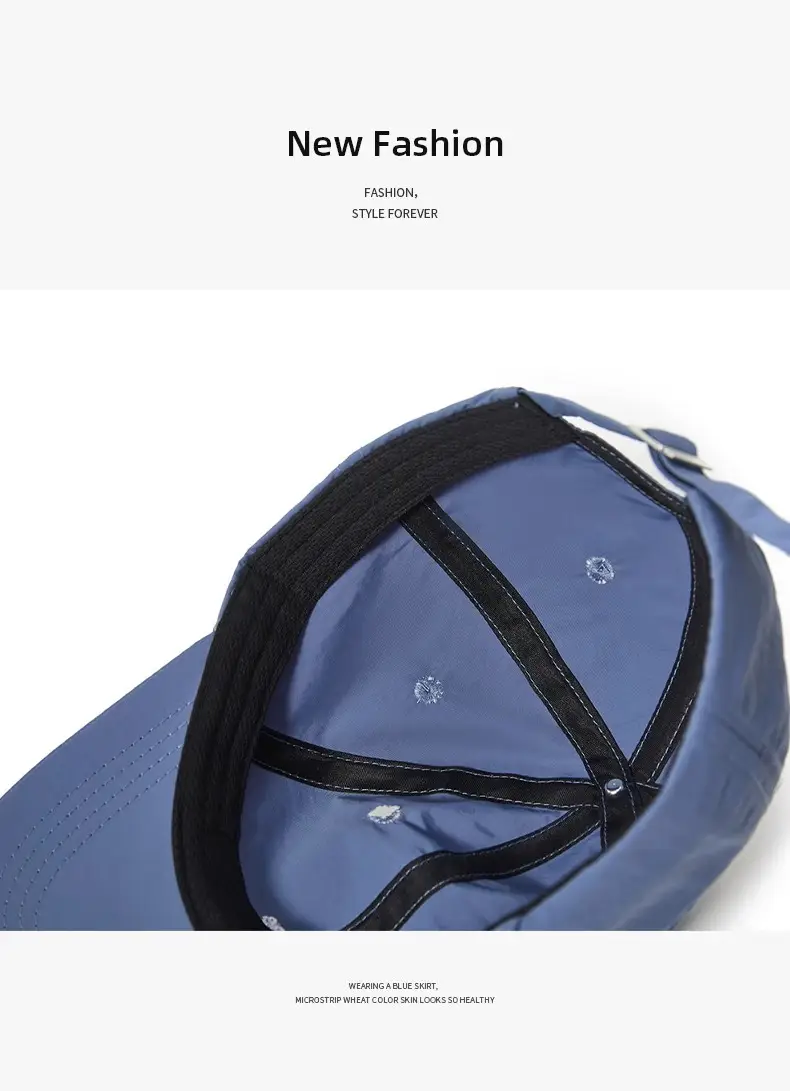 Women Blue Embroidered Baseball Cap Sun Protection — feature 6