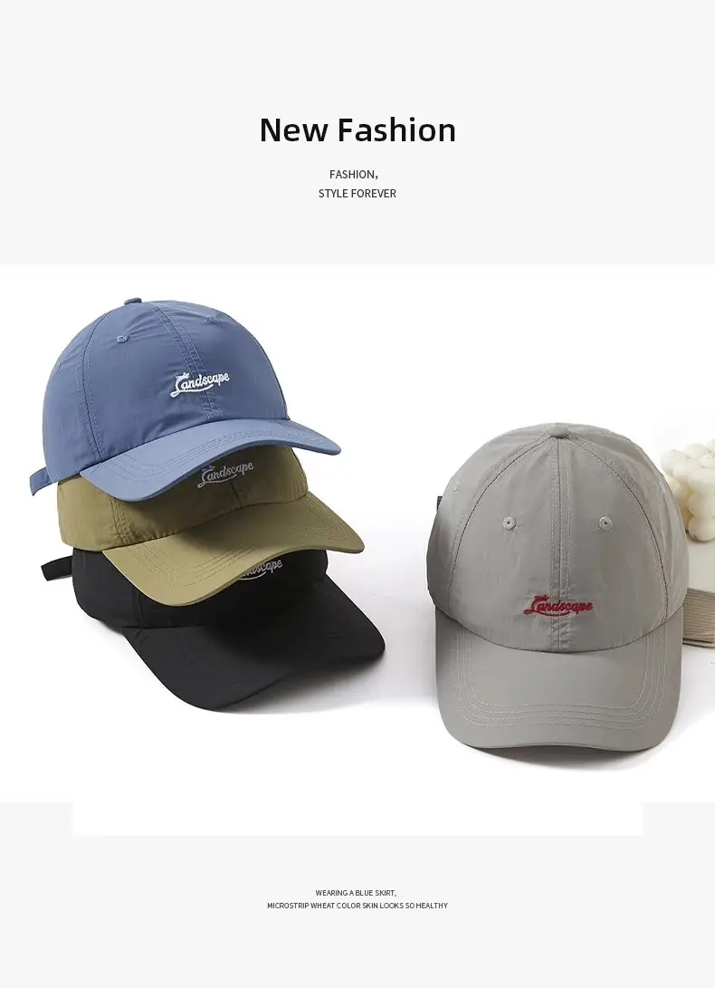Women Blue Embroidered Baseball Cap Sun Protection — feature 7