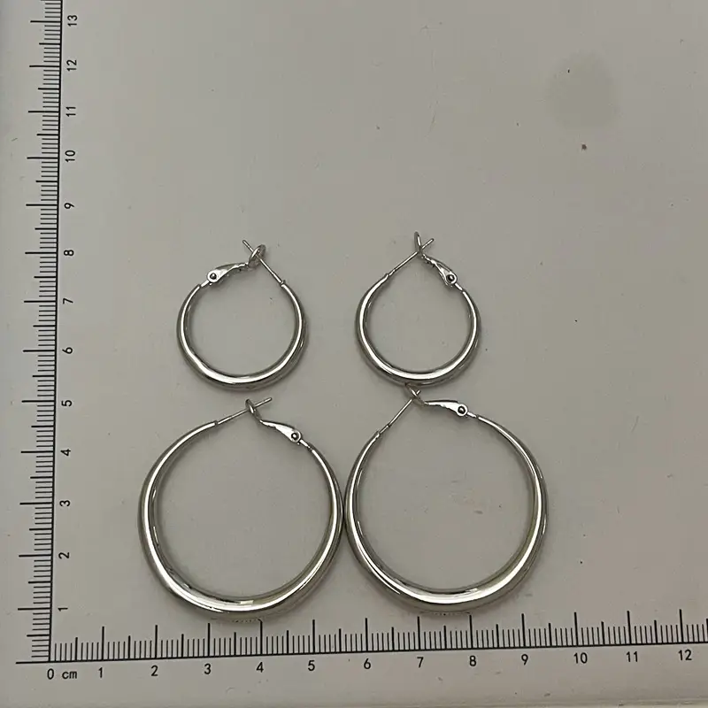 Cold Style Piece Ring Earrings Retro Circle Earrings 925 Silver Needle Niche High-end Temperament Light Luxury Style Simple Female ~ — feature 17