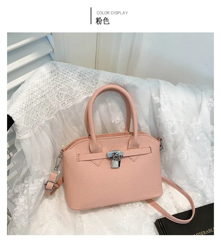 Black Korean Style Women's Crossbody Bag with Lock Buckle — feature 24
