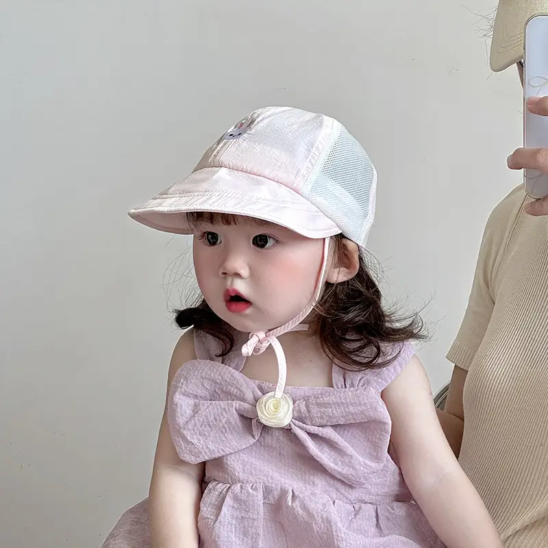 Baby White Beanie Hat with Bear Embroidery — feature 11