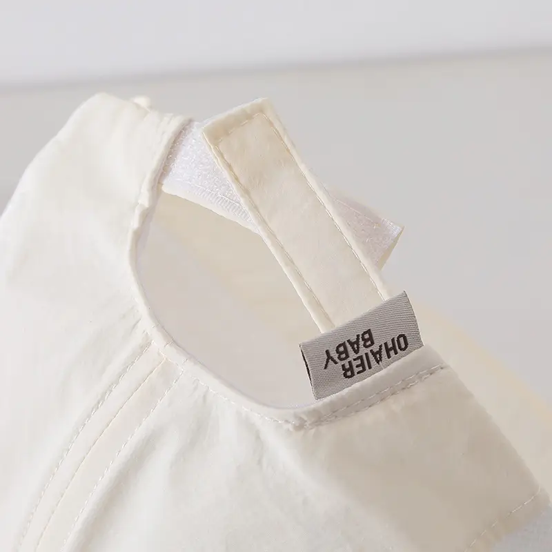 Baby White Beanie Hat with Bear Embroidery — feature 14