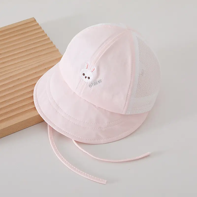 Baby White Beanie Hat with Bear Embroidery — feature 18