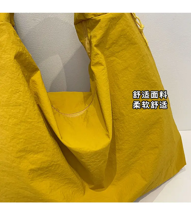 Women Large Capacity Yellow Tote Bag Lightweight All-match — feature 5