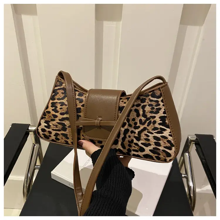 Women Leopard Print Shoulder Bag Red Bowknot 2025 — feature 13
