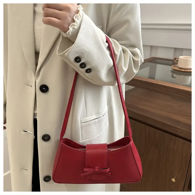 Women Leopard Print Shoulder Bag Red Bowknot 2025 — feature 20