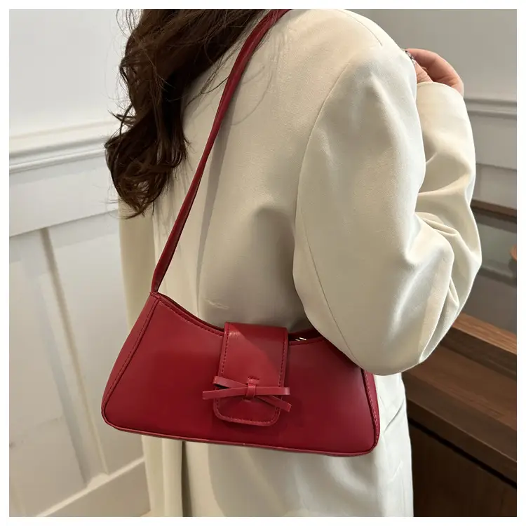 Women Leopard Print Shoulder Bag Red Bowknot 2025 — feature 22