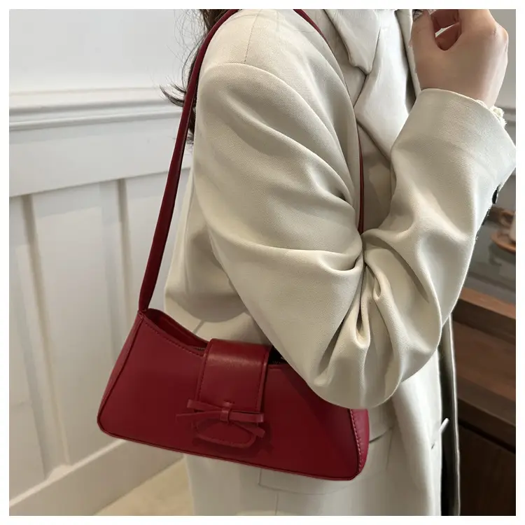 Women Leopard Print Shoulder Bag Red Bowknot 2025 — feature 23