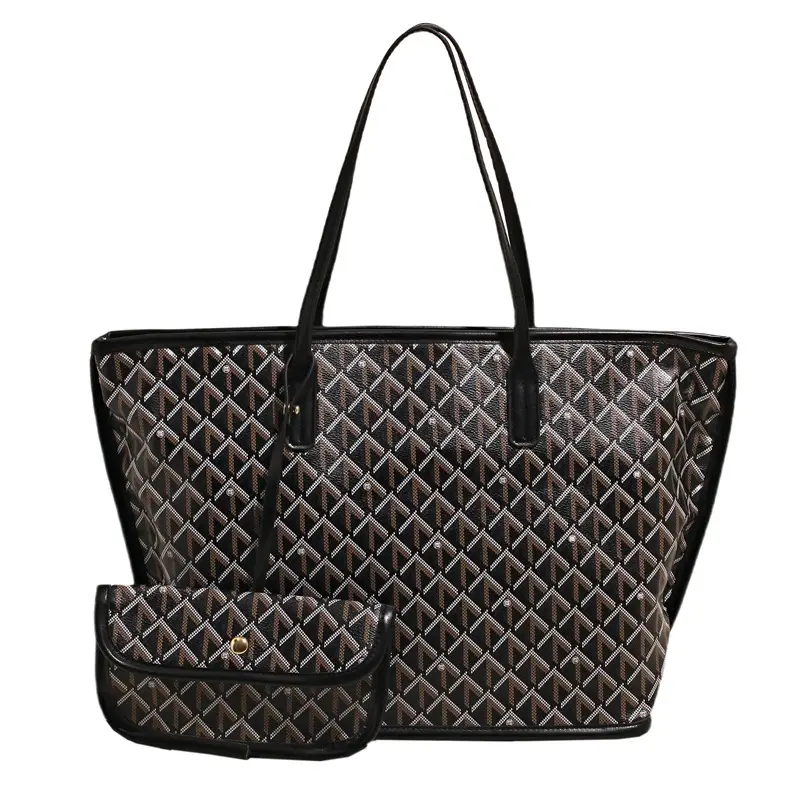 Retro Printed Quilted Shoulder Bag with Letter Commuting Design - Image 13