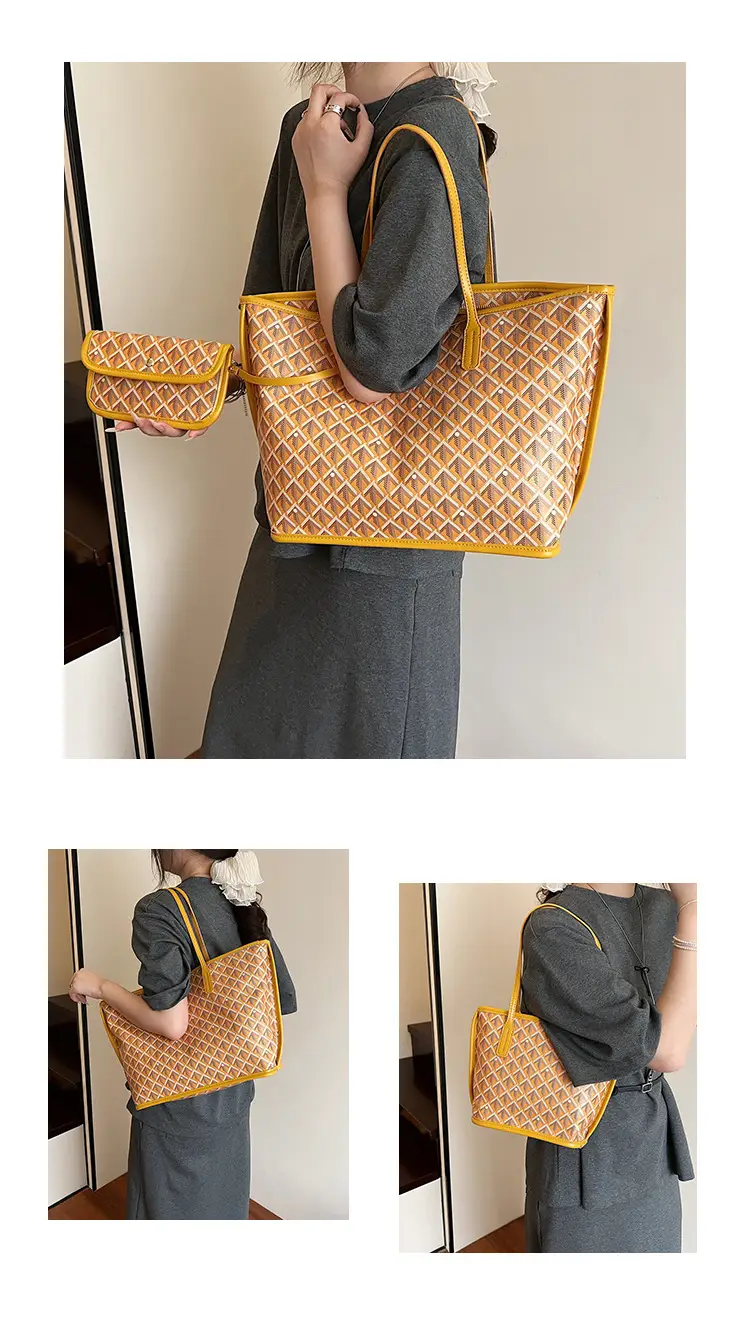 Retro Printed Quilted Shoulder Bag with Letter Commuting Design — feature 13