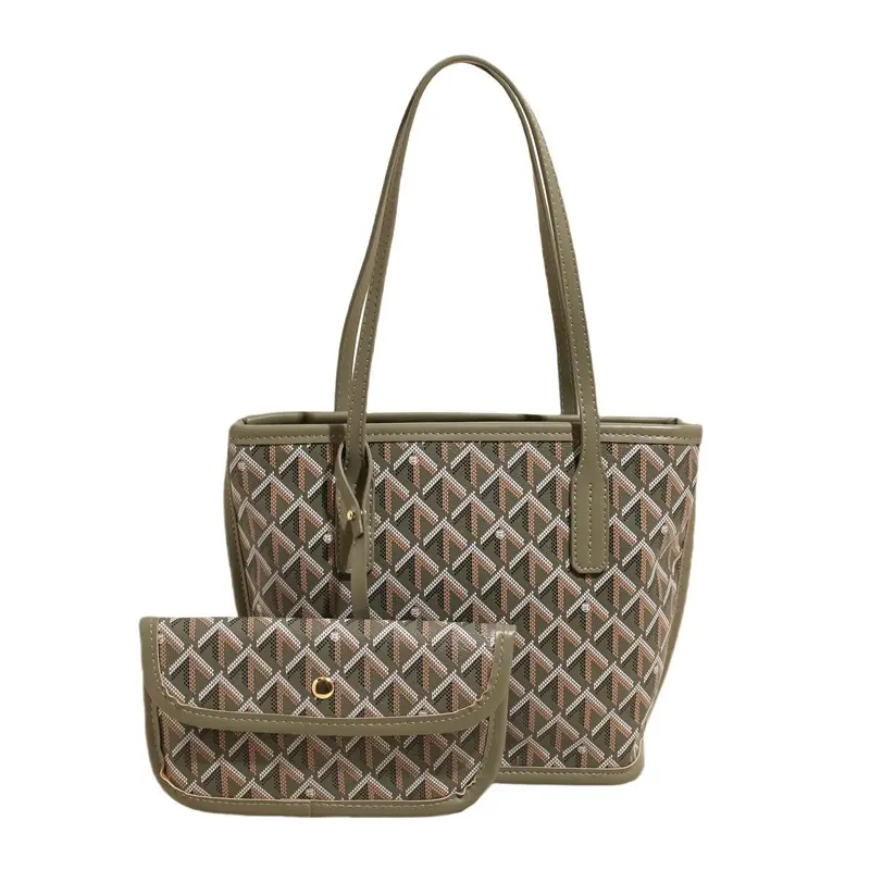 Retro Printed Quilted Shoulder Bag with Letter Commuting Design - Image 8