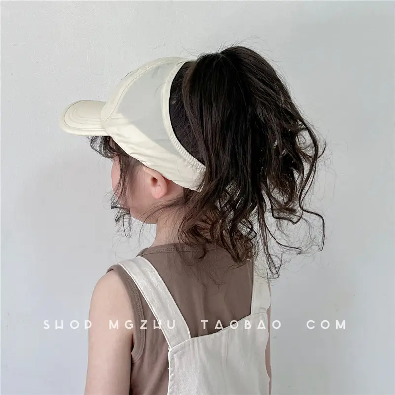 Girls Purple Bow Visor Hat for Sun Protection - Image 9