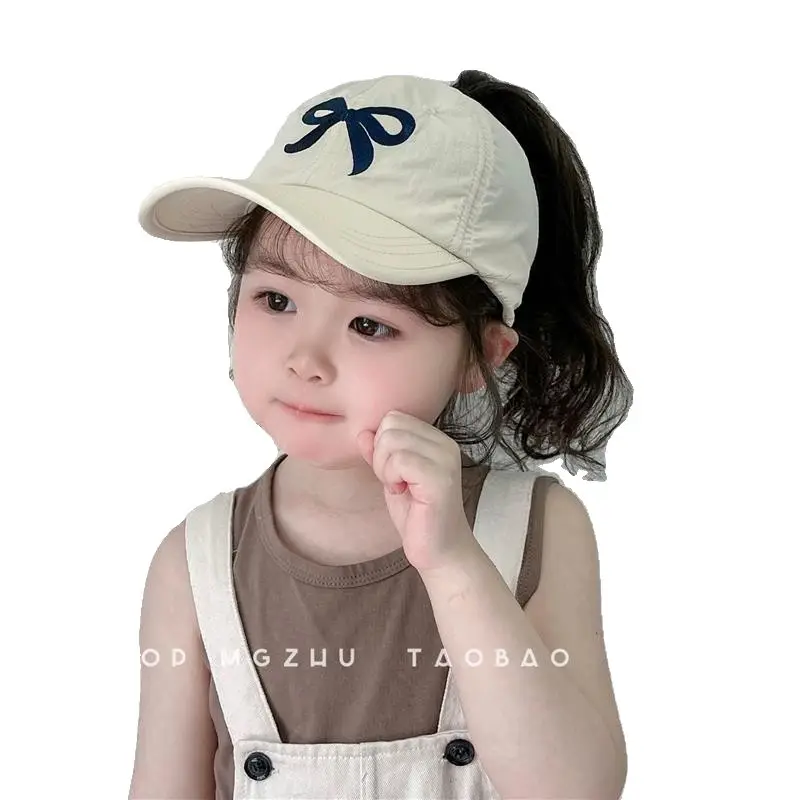 Girls Purple Bow Visor Hat for Sun Protection - Image 10