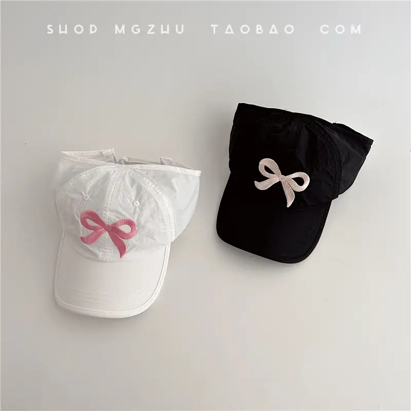Girls Purple Bow Visor Hat for Sun Protection — feature 10