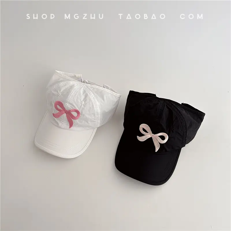 Girls Purple Bow Visor Hat for Sun Protection — feature 11