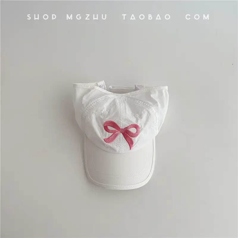 Girls Purple Bow Visor Hat for Sun Protection — feature 14