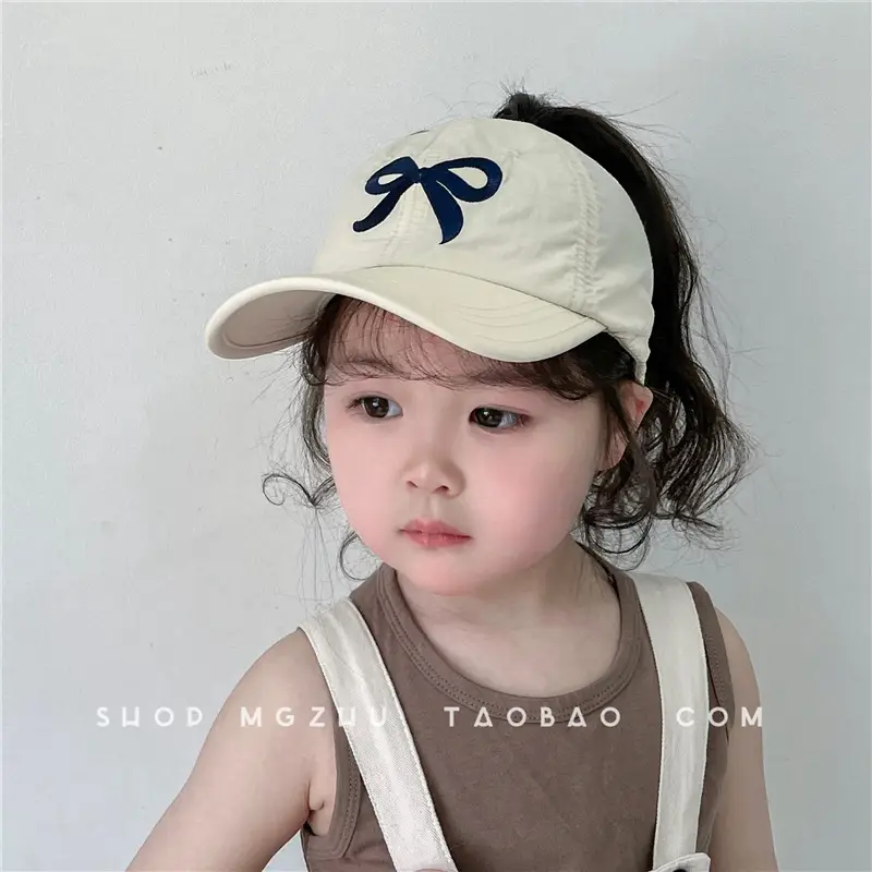 Girls Purple Bow Visor Hat for Sun Protection — feature 7