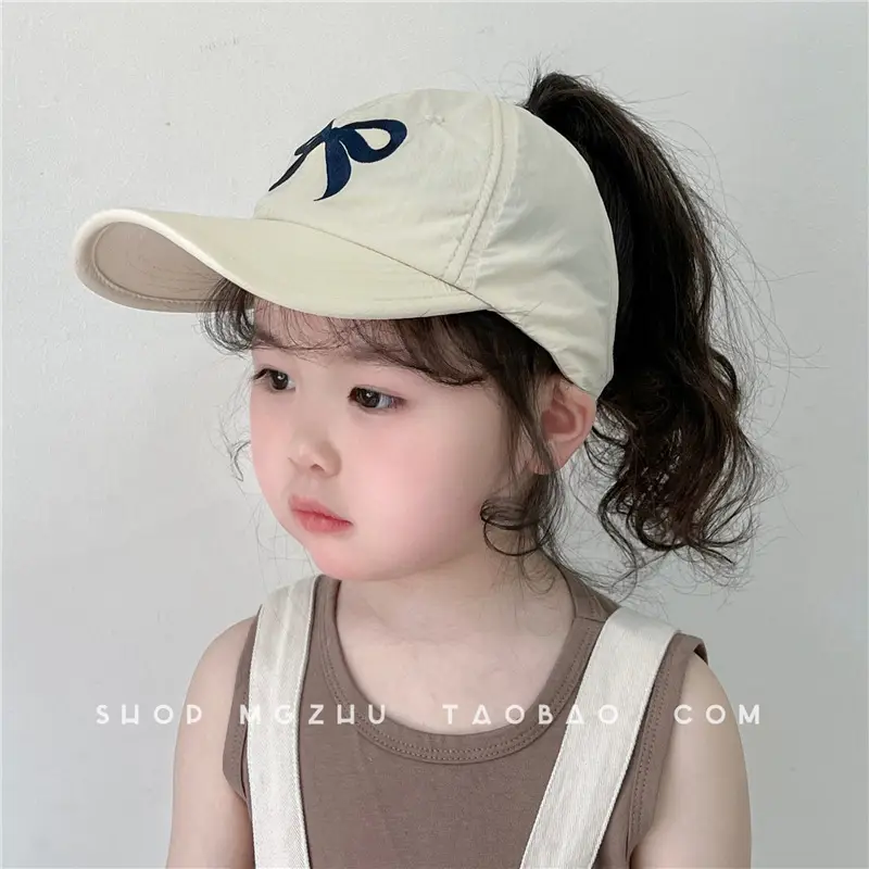 Girls Purple Bow Visor Hat for Sun Protection — feature 8