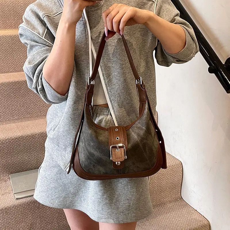 Women Retro Brown Leather Shoulder Bag 2025 - Image 5
