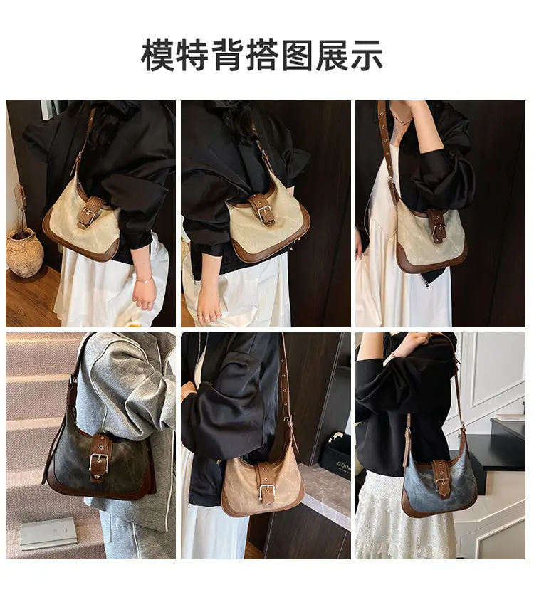 Women Retro Brown Leather Shoulder Bag 2025 — feature 7
