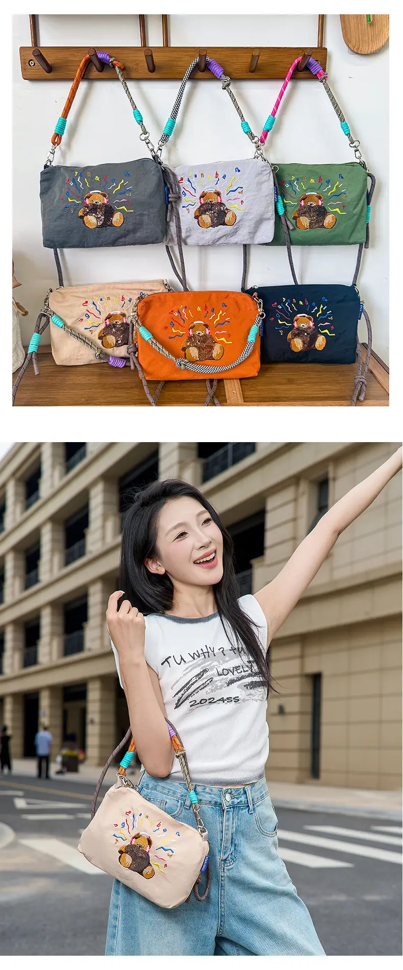 Japanese Embroidered Waterproof Shoulder Bag for Women — feature 8