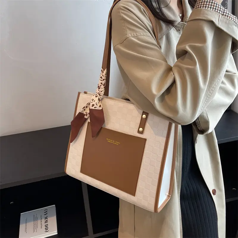 Women's Cross-Border Plaid Shoulder Bag Large Capacity - Image 6