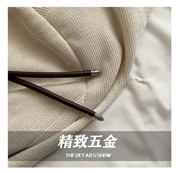 Brown Leather Pouch Bag with Drawstring Closure — feature 10