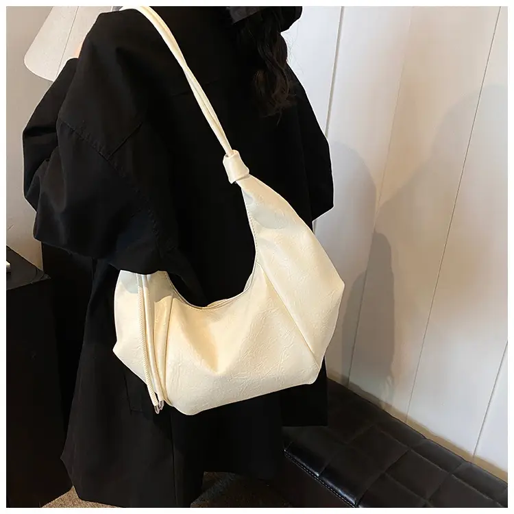 Brown Leather Pouch Bag with Drawstring Closure — feature 32