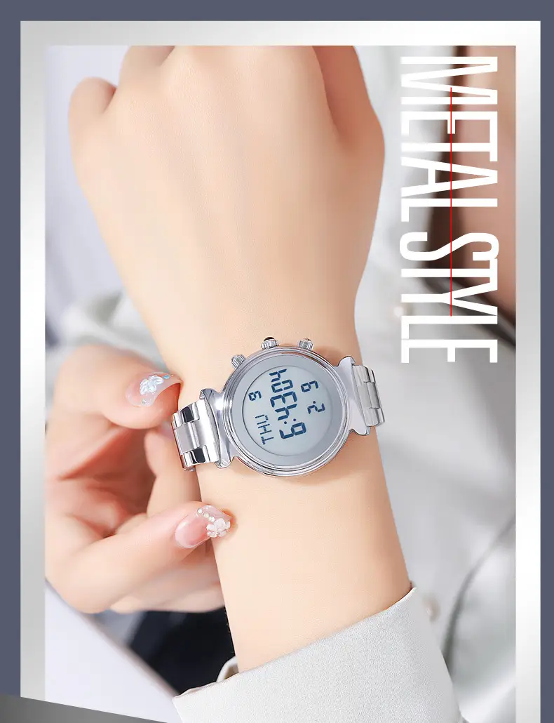 Gold Digital Women's Wristwatch with 180 Display — feature 7