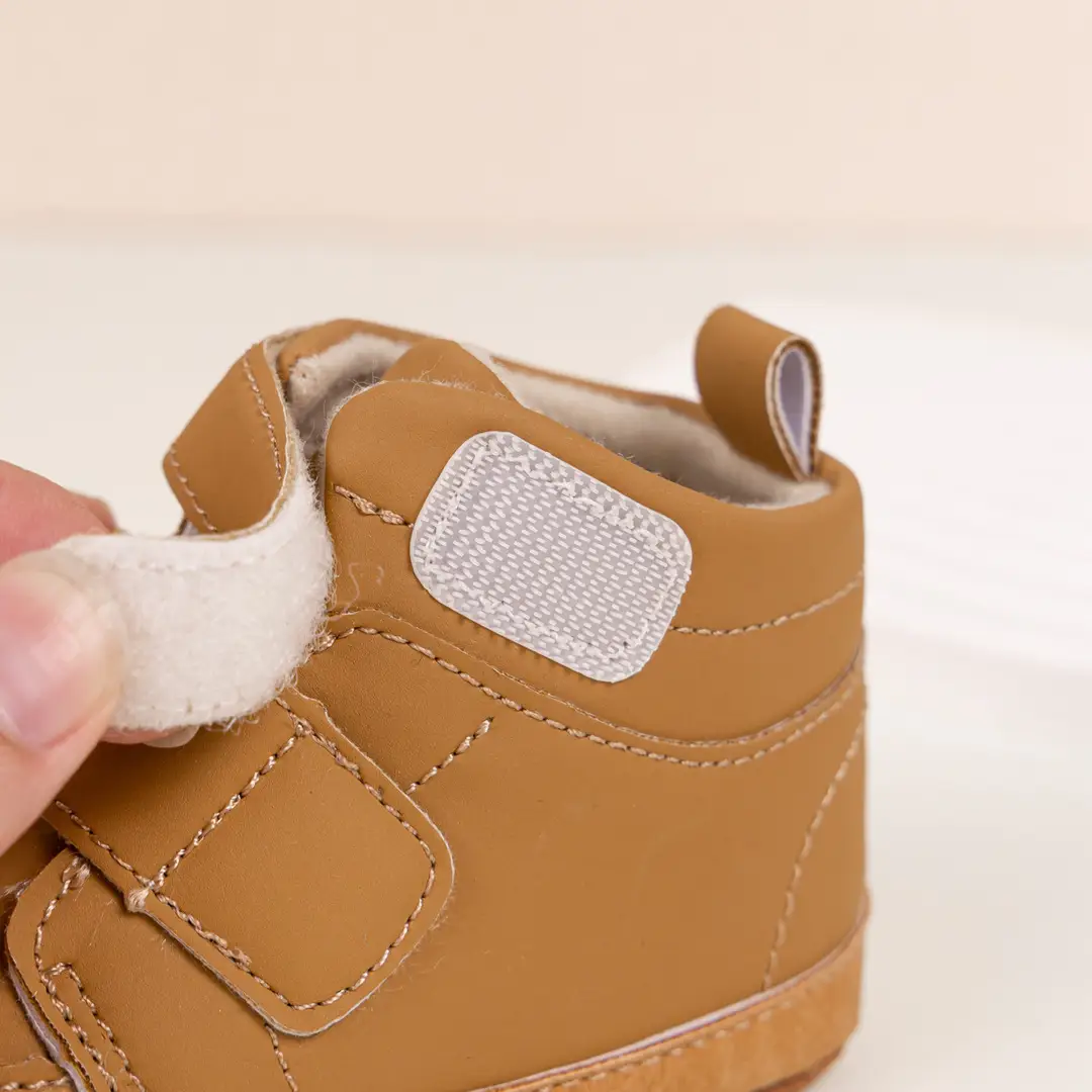 2025 New Baby Boys Casual Shoes High Top Pu Velcro Baby Shoes Cotton Shoes Amazon Wholesale Baby Shoes — feature 10
