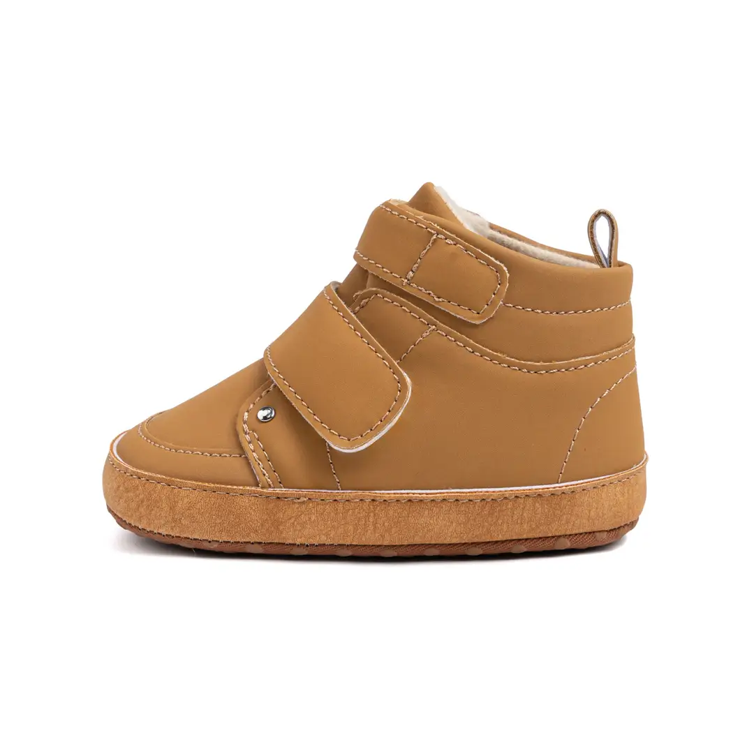 2025 New Baby Boys Casual Shoes High Top Pu Velcro Baby Shoes Cotton Shoes Amazon Wholesale Baby Shoes — feature 17