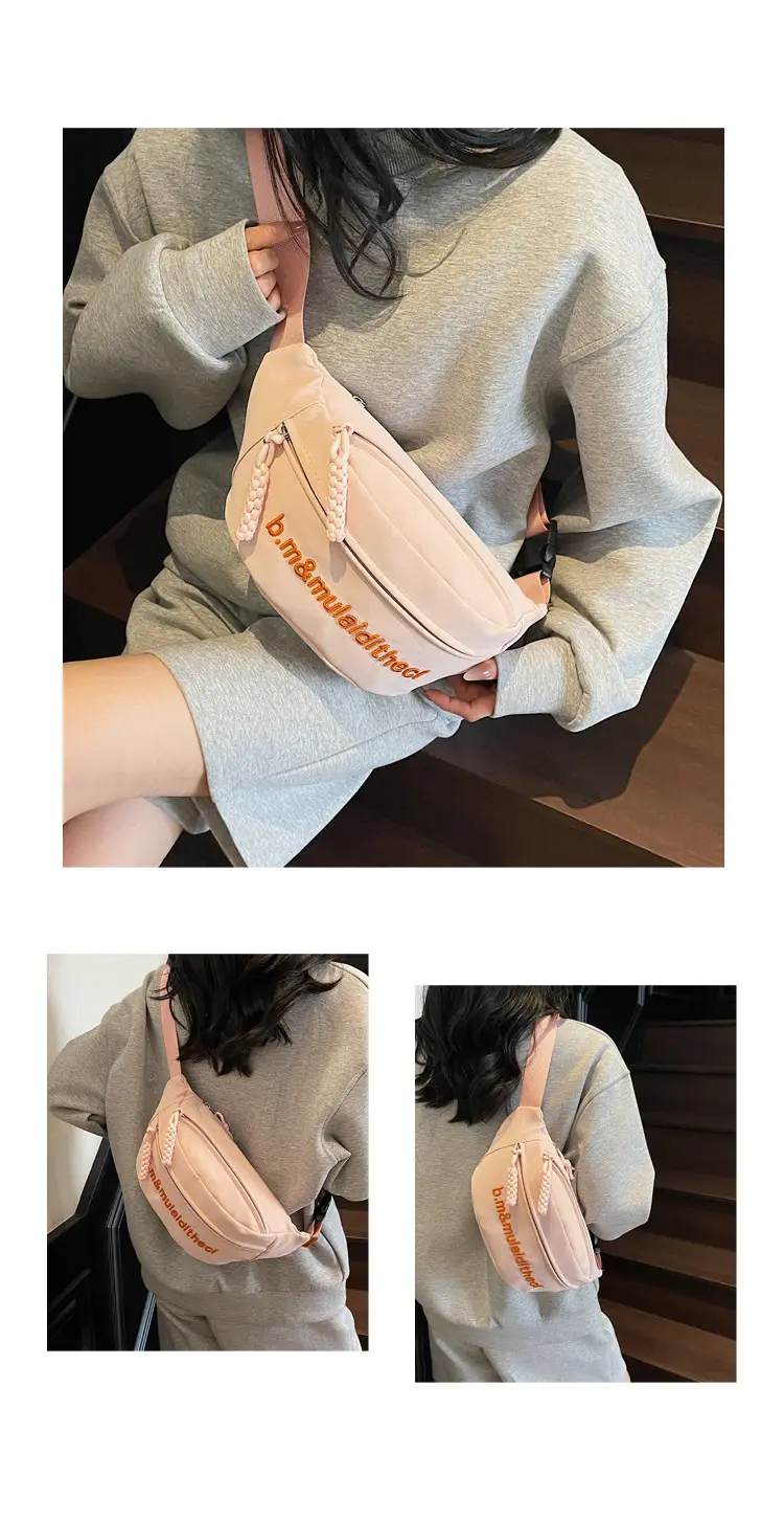 Pink Embroidered Crossbody Bag for Women — feature 12
