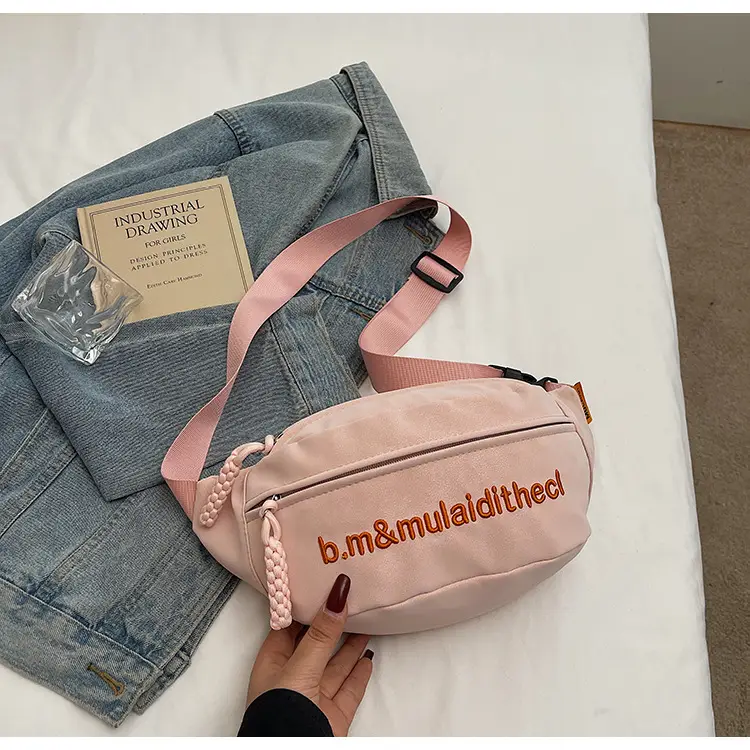 Pink Embroidered Crossbody Bag for Women — feature 34