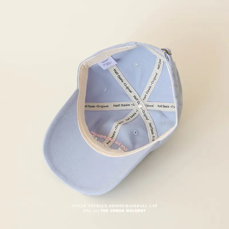 Stubble Australia Korean Letter Embroidered Baseball Cap White — feature 6