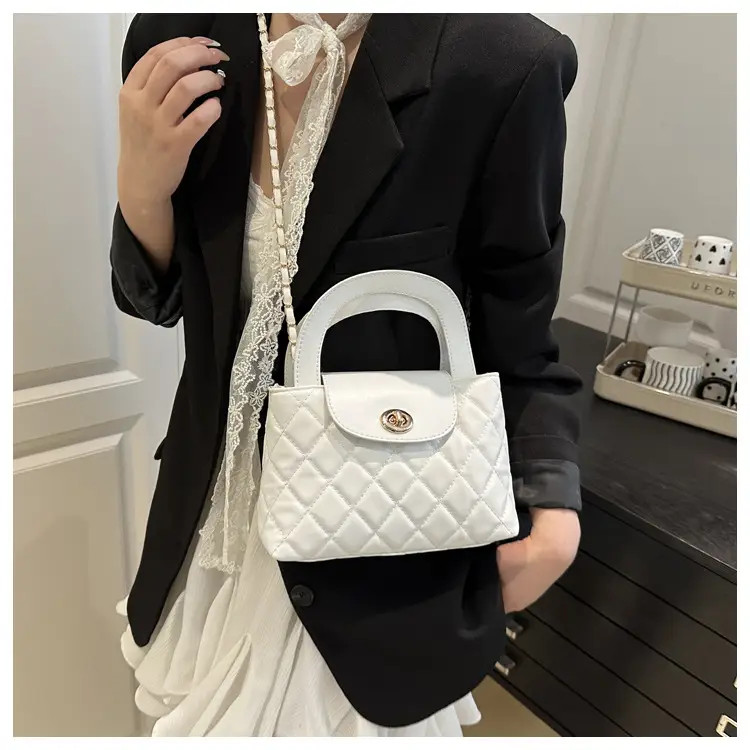 Korean Style Quilted Black & White Women's Bags — feature 10