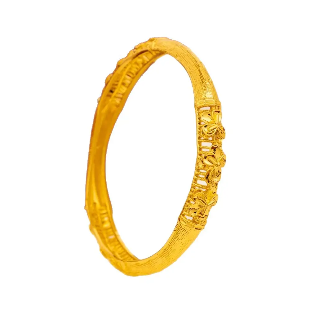Open-Ended Bracelet Middle Eastern Hollow Women's Fashion Bracelet European and American Nigerian Jewelry Flower Women's Bracelet Versatile
