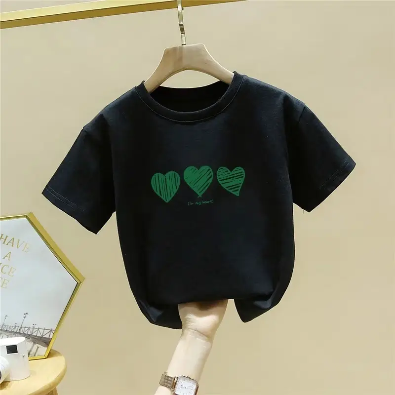 Girls Lavender Heart Print T-Shirt Pure Cotton 2024 - Image 5