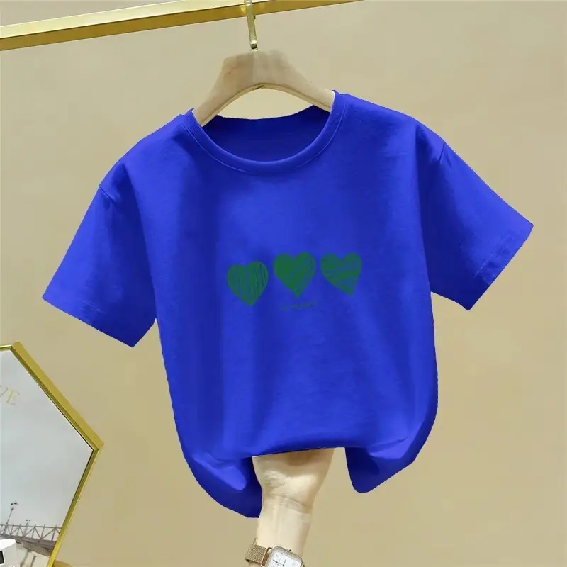 Girls Lavender Heart Print T-Shirt Pure Cotton 2024 - Image 6