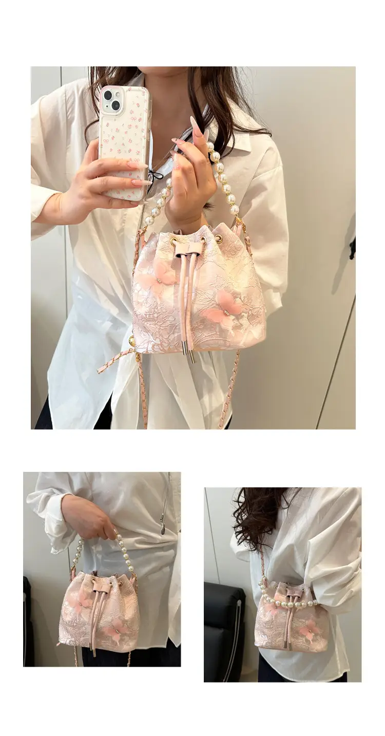 Blue Pearl Chain Shoulder Bag for Women — feature 11