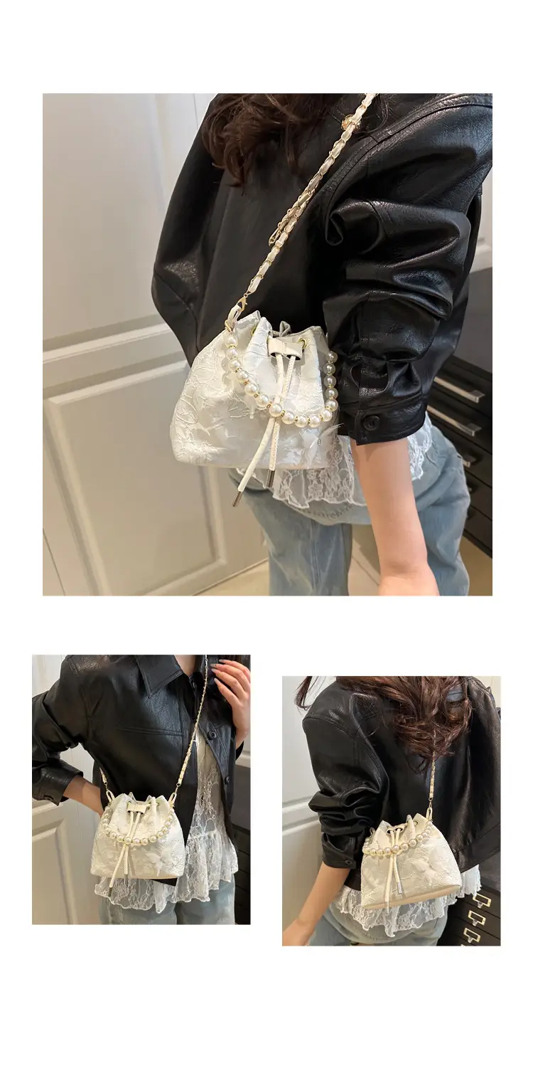 Blue Pearl Chain Shoulder Bag for Women — feature 12