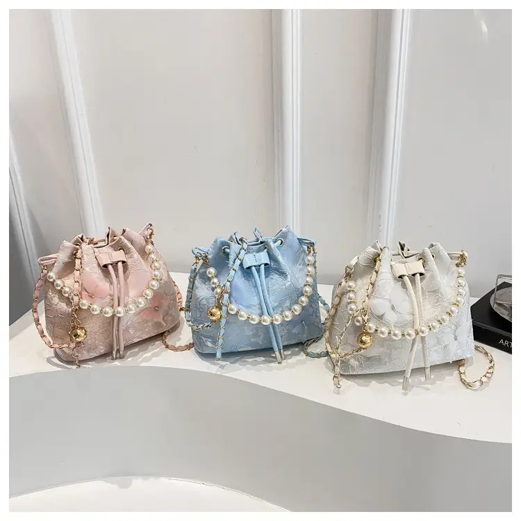 Blue Pearl Chain Shoulder Bag for Women — feature 13