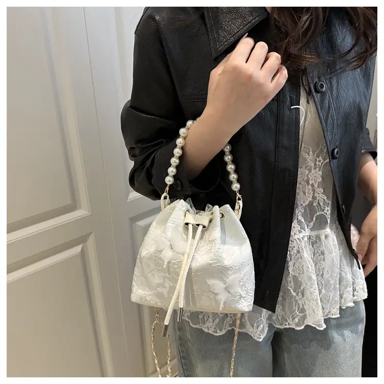 Blue Pearl Chain Shoulder Bag for Women — feature 14