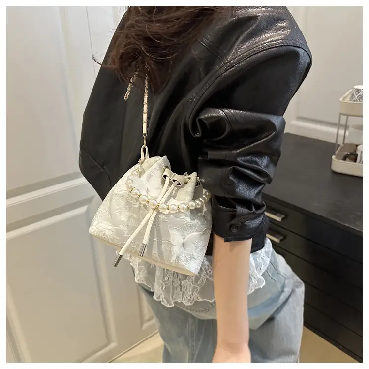 Blue Pearl Chain Shoulder Bag for Women — feature 18