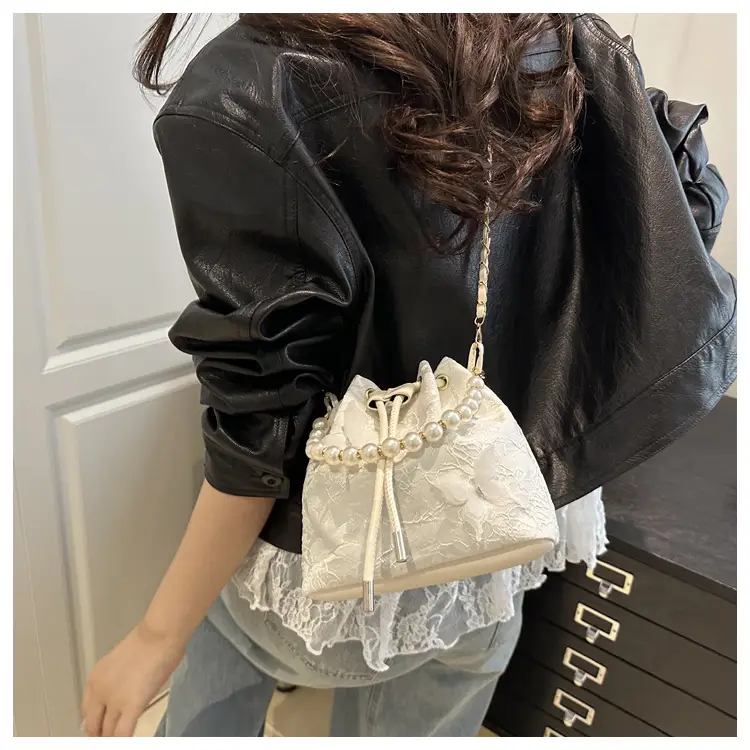 Blue Pearl Chain Shoulder Bag for Women — feature 20